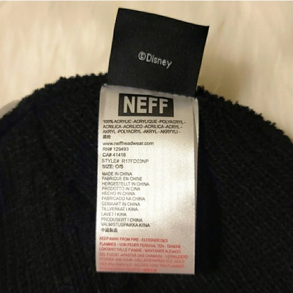 NEFF Disney Minnie Mouse Black Beanie